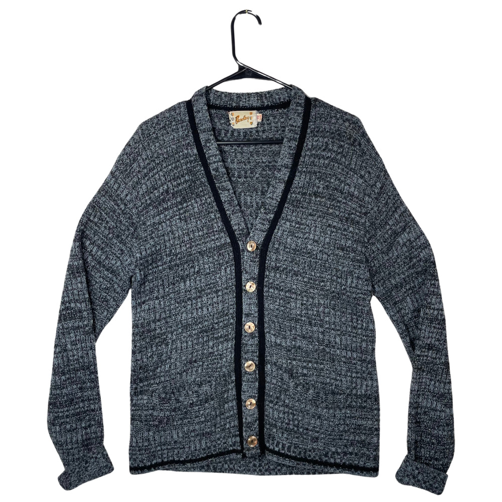 VTG Barclay Wool Women Cardigan Knit Size M Varsity Old Money Preppy Academia